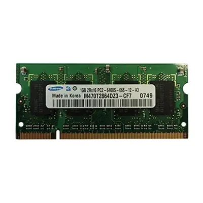 Samsung M470T2864DZ3-CF7 | 1GB DDR2-800MHz PC2-6400 Non-ECC Unbuffered SODIMM CL6 2Rx16 1.8V 200-Pin Memory Module