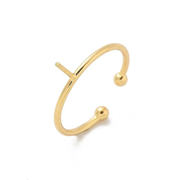Brass Open Cuff Ring Settings