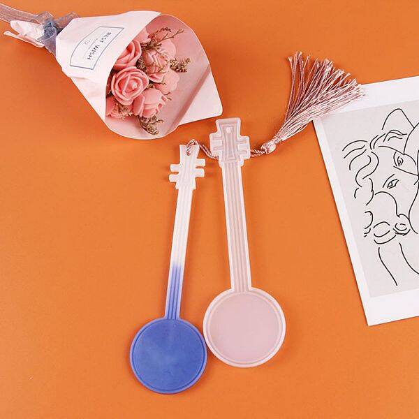 DIY Round Moon Lute Bookmark Silicone Molds