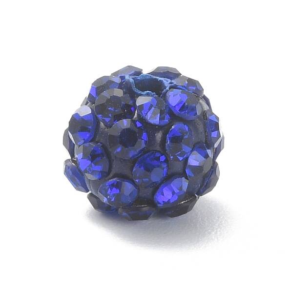 Rhinestone Pave Disco Ball Beads