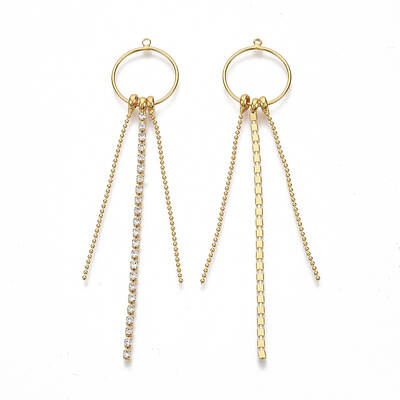 Brass Big Chain Tassel Pendants