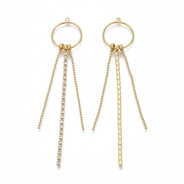 Brass Big Chain Tassel Pendants