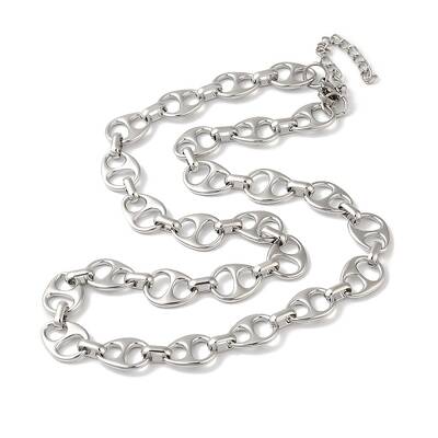 Non-Tarnish 304 Stainless Steel Teardrop Links Necklace for Women