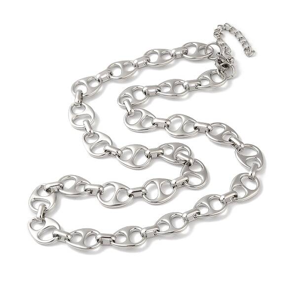 Non-Tarnish 304 Stainless Steel Teardrop Links Necklace for Women