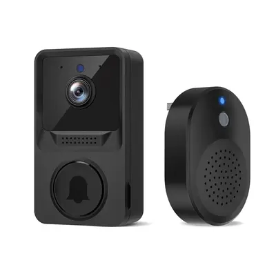 Fall Smart Wireless Video Doorbell Camera Security, 2.4G WiFi Video Doorbell Security Cameras with Two-Way Audio, Smart C...