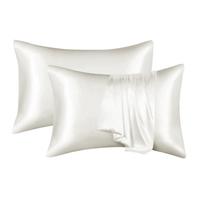 Solid Color Pillowcase without Filler, 2 Counts Soft Cozy Breathable Faux Silk Satin Pillowcase, Smooth Satin Pillow Cases, C...