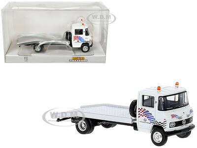 1968 Mercedes-Benz L 608 D Flatbed Truck White with Graphics \