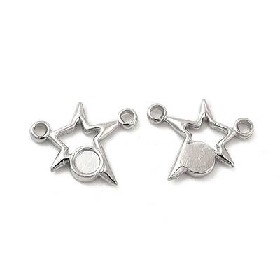Non-Tarnish 304 Stainless Steel Cabochon Connector Settings