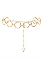 Women's Punk Style Geometric Ring Linked Body Chain, Fashion Body Jewelry for Party, Daily Clothing Decor, Trendy All-match &...