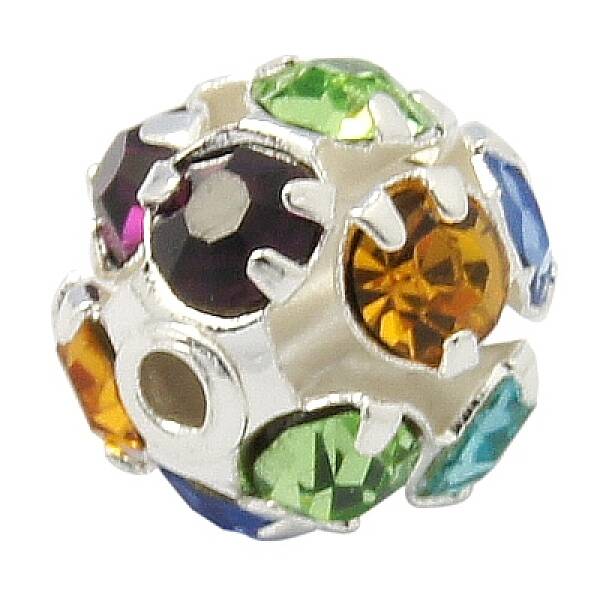 Brass Rhinestone Beads