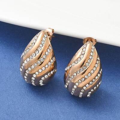 304 Stainless Steel Teardrop Stud Earrings