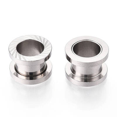 Non-Tarnish 316 Surgical Stainless Steel Grooved Beads