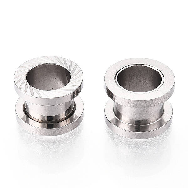 Non-Tarnish 316 Surgical Stainless Steel Grooved Beads