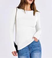 Women's Ribbed Long Sleeve Shirt Basic Tops Outdoor Fashion Bottom Shirt Fit Y2K Tops