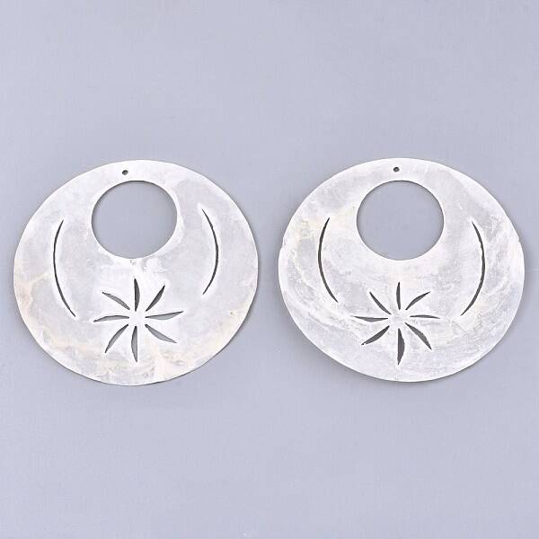 Natural Capiz Shell Big Pendants