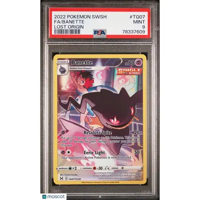 PSA 2022 Pokémon TCG Banette #TG07 Full Art 9