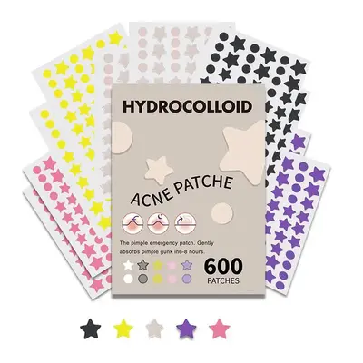Star Shaped Acne Patch, 1 Box Hydrocolloid Acne Cover Patch, Skin Care Product for Women & Men, Daily Skincare Product for Ac...