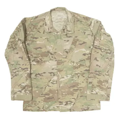 AMERICAN APPAREL INC Army Woodland Military Jacket Green Camouflage Mens M