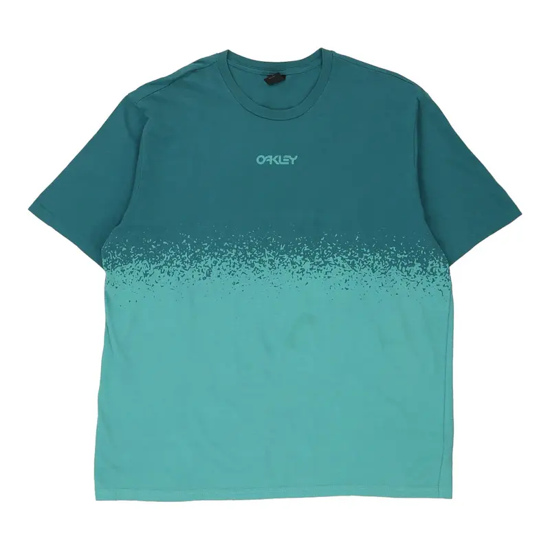 Oakley Spellout T-Shirt - 2XL Blue Cotton