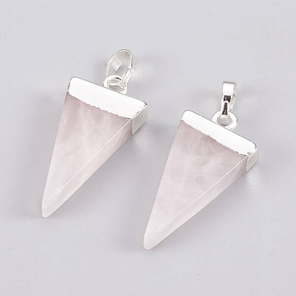 Natural Rose Quartz Pendants