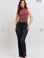 Courtney BLACK Bootcut Tummy Control High Waist Judy Blue Stretch Jeans