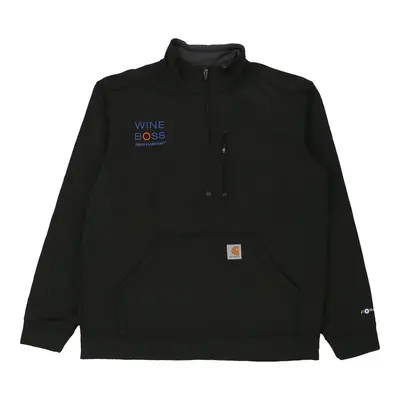 Wine Boss Carhartt 1/4 Zip - Large Black Polyester Blend