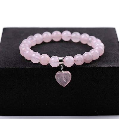 Natural Rose Quartz Stretch Bracelets