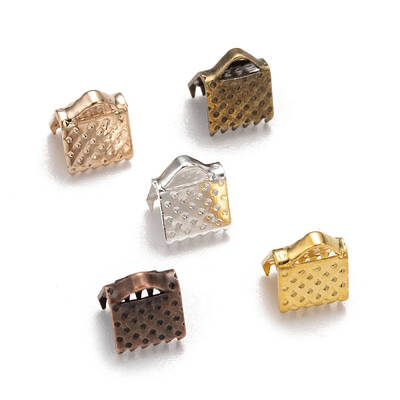Iron Ribbon Crimp Ends