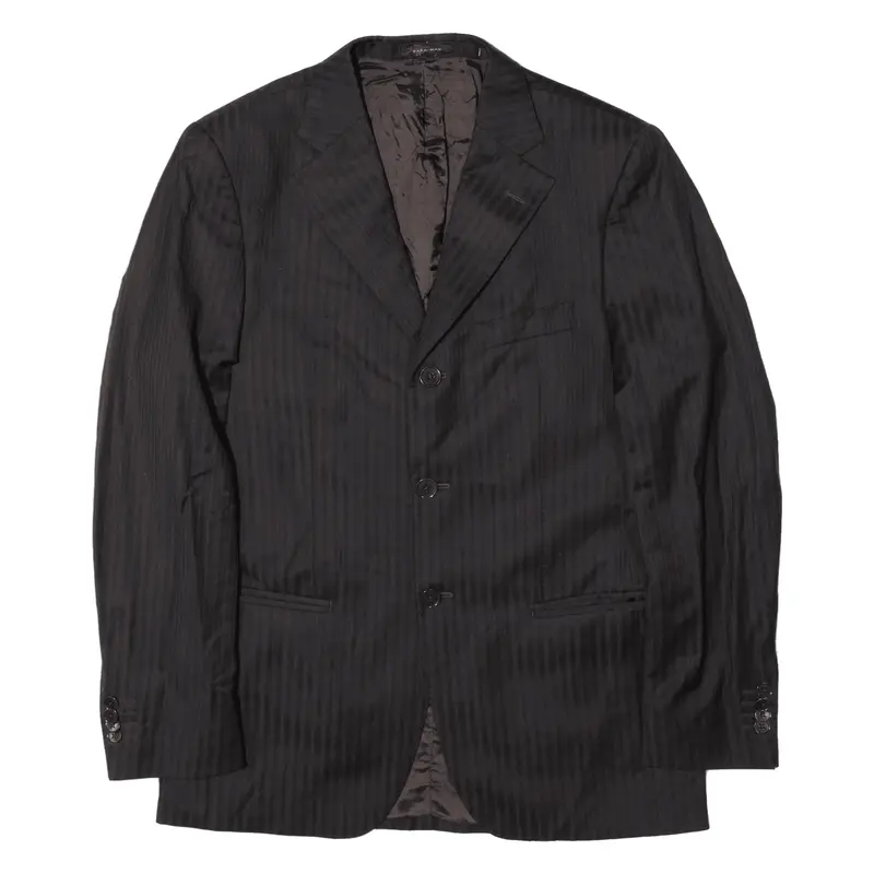 ZARA Blazer Jacket Brown Striped Mens M