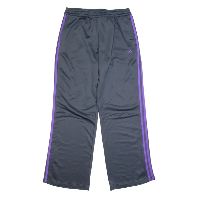 ADIDAS Womens Track Pants Grey Straight UK 18 W30 L31