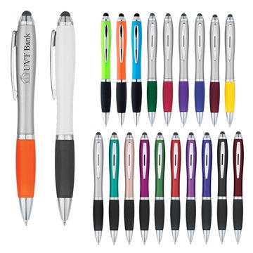 250 Customized Satin Stylus Pen - Rubber Grip