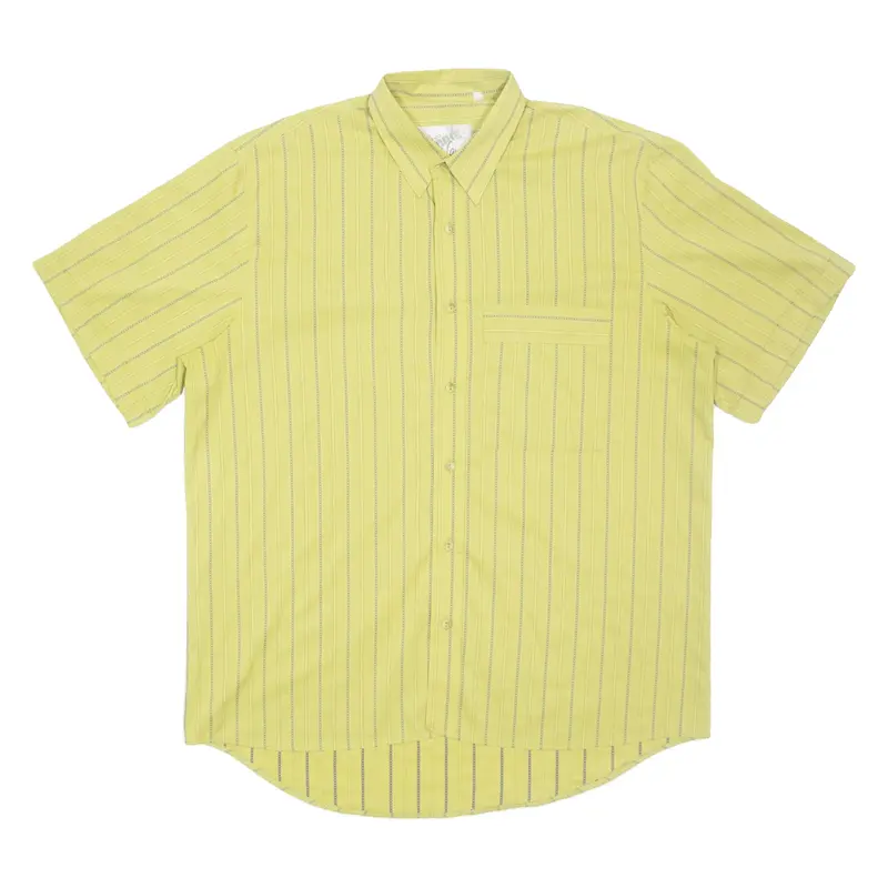 LINEA MILLE Renah Cavall Mens Shirt Green Striped M