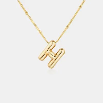 18K Gold Letter Pendant Necklace
