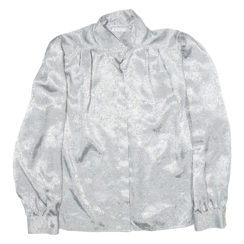 JEANNE CROES Womens Shirt Shirt Grey Long Sleeve M