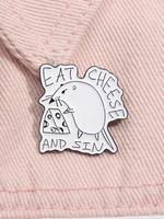 Cute Rat Design Brooch, Fashion Alloy Badge Jewelry for Backpack Hat Gift, Charms, Enamel Pin Suitable for Backpacks, Jeans, ...