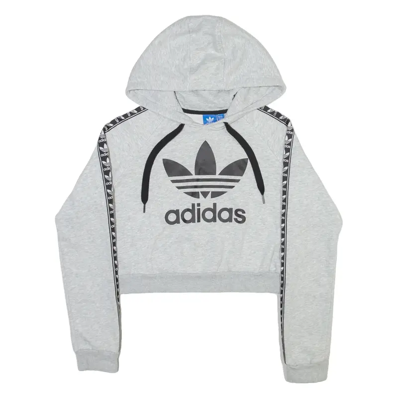 ADIDAS ORIGINALS Womens Grey Hoodie UK 10