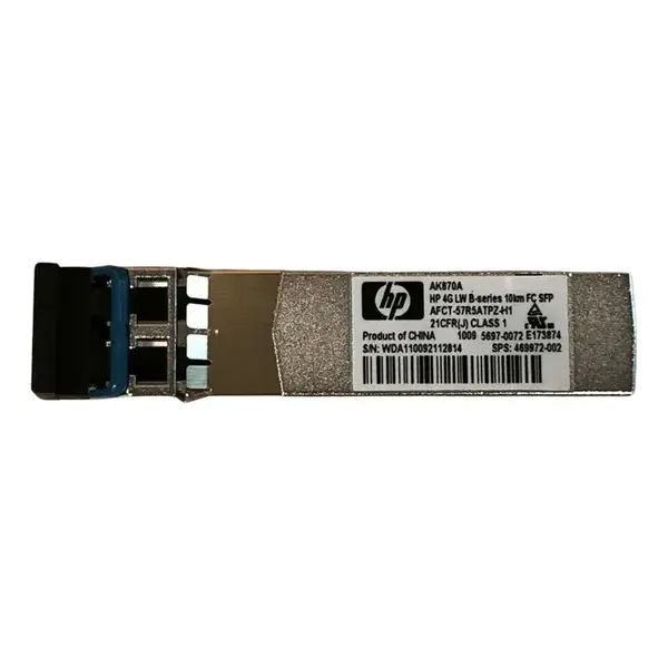 AK870-63001 HP B-Series 4Gb/s 4GBase-LW Single-Mode Fibre 1310nm 10km Fibre Channel Duplex LC Connector SFP Transceiver Modul...