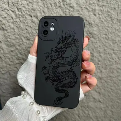 Fashion Dragon Pattern Phone Case, Summer Full Body Anti-fall Decorative Phone Protector for Phones, Shockproof Phone Cases...