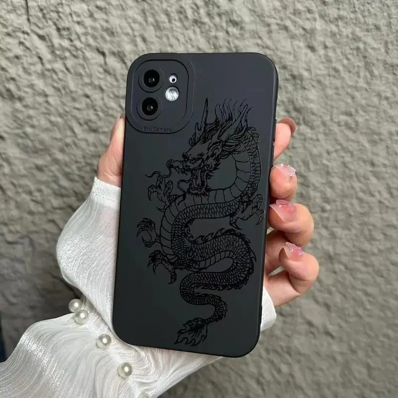 Fashion Dragon Pattern Phone Case, Summer Full Body Anti-fall Decorative Phone Protector for Phones, Shockproof Phone Cases...