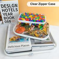 PVC Bliss Bin Organizational Zipper Storage Box Clear Containers, An Organiser Holds Sheets, Viral Multipurpose Clear Zippere...