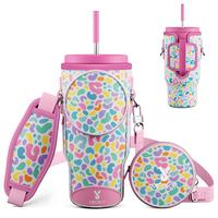 Meoky 40oz Water Bottle Holder with Adjustable Strap - Car Cup Storage Bag Fits Most 40oz Tumblers, Outdoor Hiking Accessorie...