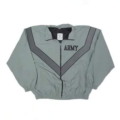AMERICAN POWER SOURCE INC Army Track Military Jacket Green Nylon Mens L