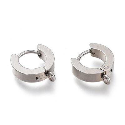 Tarnish Resistant 304 Stainless Steel Huggie Hoop Earrings Findings