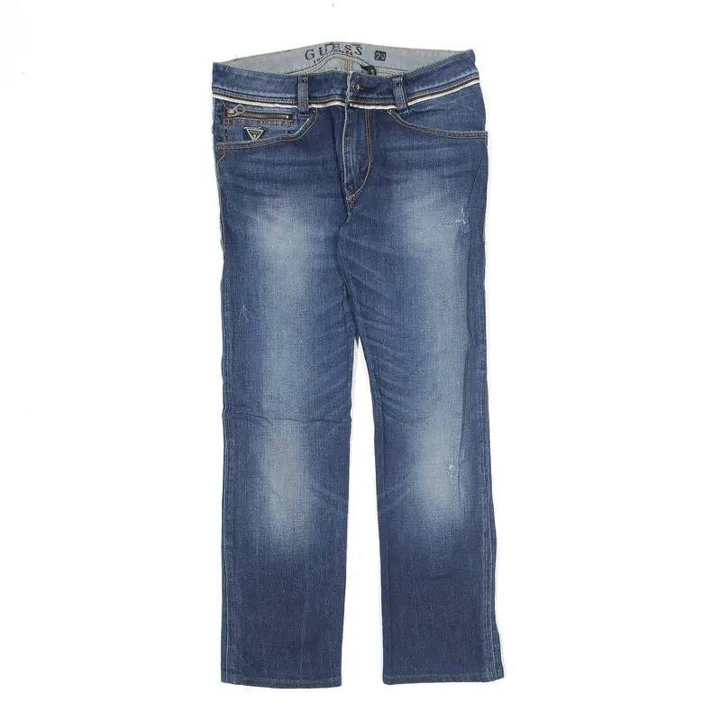 GUESS Kurt Jeans Blue Denim Slim Straight Stone Wash Mens W29 L26