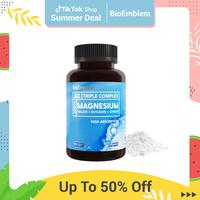 BioEmblem Triple Magnesium Complex - 300mg of Magnesium Glycinate, Malate, & Citrate for Muscles, Nerves & Energy, Vegan, Non...