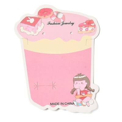 Drink Shaped Paper Earring Display Cards