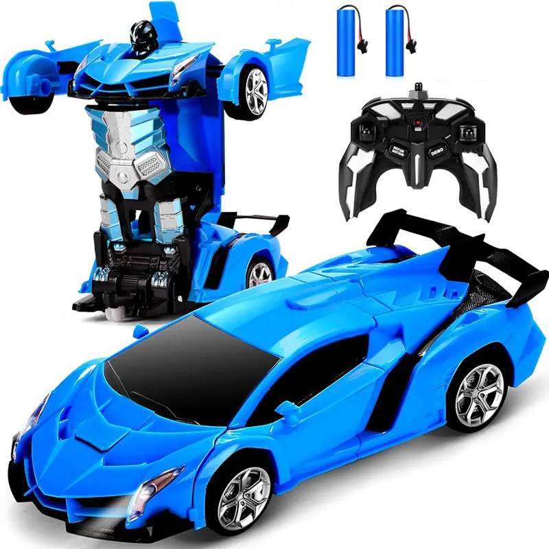 Remote Control Car, 1 Set Transform Robot RC Car, One-button Deformation & 360 Degree Rotating Drifting Car, Electric Toy for...