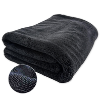 Large Car Drying Towel - 1400 GSM Edgeless Twisted Loop Design - 70/30 Blend Microfiber Drying Towel for Cars, Trucks, SUVs -...