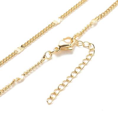 Brass Oval Link Chains Necklace for Women