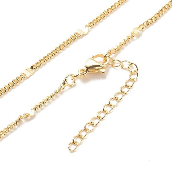Brass Oval Link Chains Necklace for Women